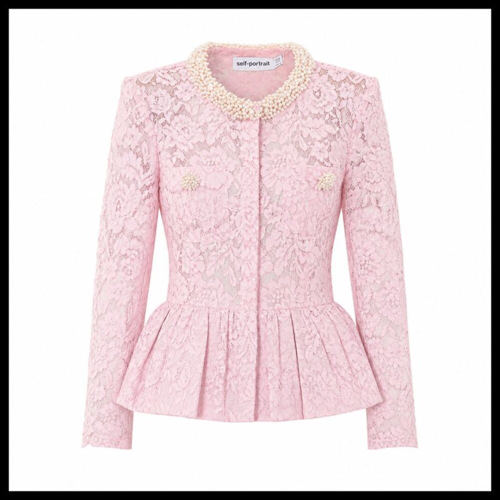 Self Portrait Women Lace Long Sleeves Top